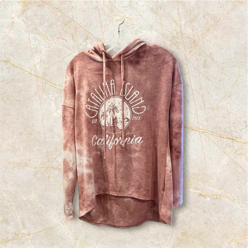 NWOT Catalina Island Long Sleeve Hooded Shirt Sweatshirt Size Small Soft Fleece
